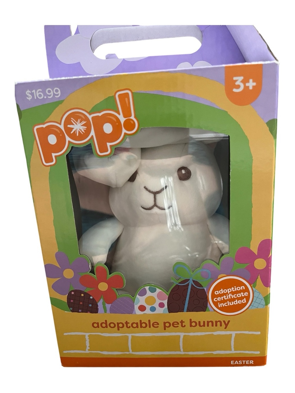 Pet Bunny Rabbit -POP!  White Adoptable Plush Pet Bunny. NWOT